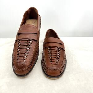 TRUFFLE MAN Men's Woven Vegan Leather Loafers NWT 7 Vacation Beach Coastal
